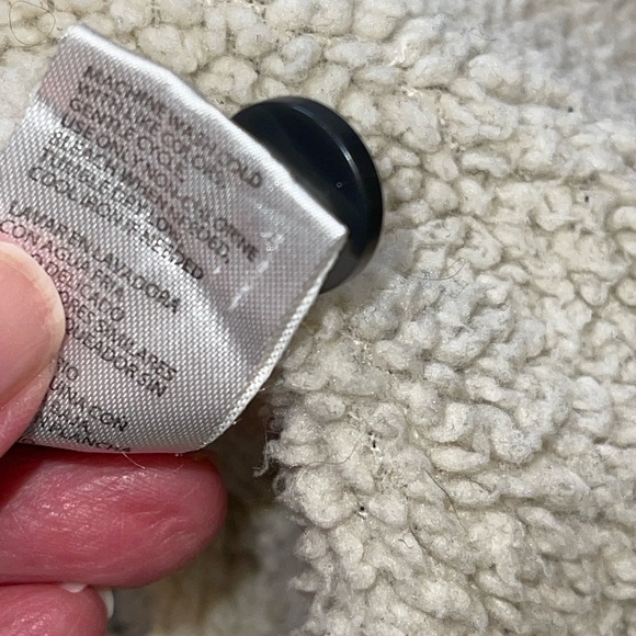 Original Weatherproof Vintage Shacket M Gray White Plaid Button Up Sherpa Lined - Picture 12 of 13